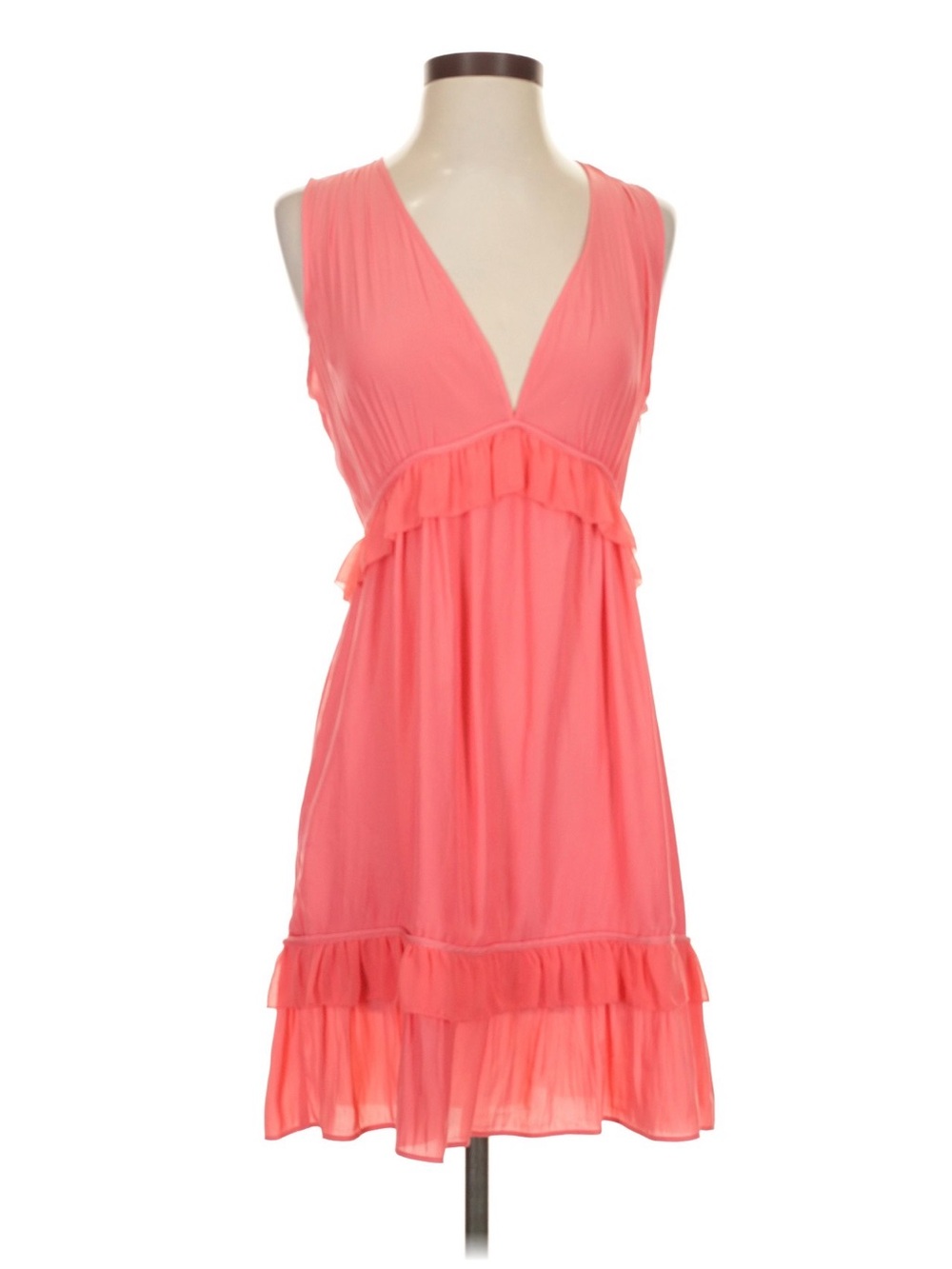 Ramy Brook Womens New with Tags Moira Dress Orange Peach Size 2 Ruffle-Trim